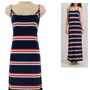 striped maxi  cami dress size med